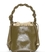 Bolso Ganni asa trenzada verde